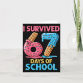 I Survived 67 Days Of School Ice Cream Six Seven T Kaart (Voorkant)