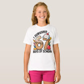 I Survived 67 Days of School Ice Cream Waffl T-shirt (Voorkant volledig)