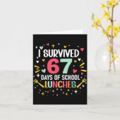 I Survived 67 Days Of School Lunches Cafeteria Lun Kaart (Gele Bloem)