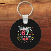 I Survived 67 Days Of School Lunches Cafeteria Lun Sleutelhanger (Voorkant)