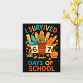 I Survived 67 Days Of School Meme Teacher Student  Kaart (Gele Bloem)