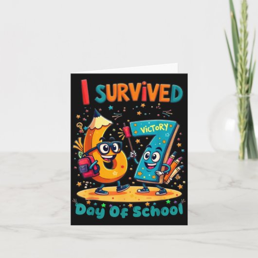 I Survived 67 Days Of School New Year Celebration Kaart (Voorkant)