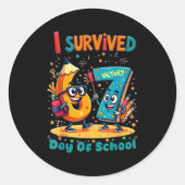 I Survived 67 Days Of School New Year Celebration Ronde Sticker (Voorkant)