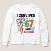 i survived 67 days of school shirt (Voorkant)