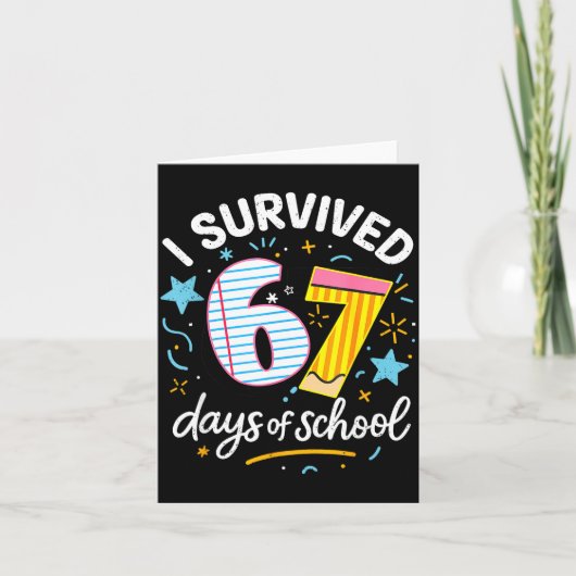 I Survived 67 Days Of School Six Seven  Kaart (Voorkant)