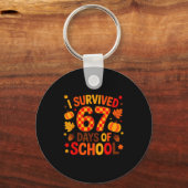 I Survived 67 Days Of School Six Seven Meme Fall T Sleutelhanger (Voorkant)