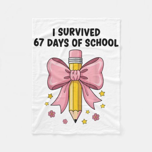 I Survived 67 Days Of School Six Seven Meme For Me Fleece Deken (Voorkant)