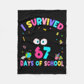 I Survived 67 Days Of School Six Seven Meme Slang  Fleece Deken (Voorkant)