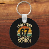I Survived 67 Days Of School Six Seven Meme Studen Sleutelhanger (Voorkant)