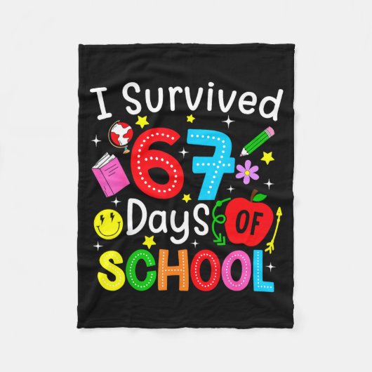 I Survived 67 Days Of School Six Seven Meme Teache Fleece Deken (Voorkant)