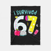 I Survived 67 Days Of School Six Seven Meme Teache Fleece Deken (Voorkant)