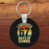 I Survived 67 Days Of School Six Seven Meme Teache Sleutelhanger (Voorkant)