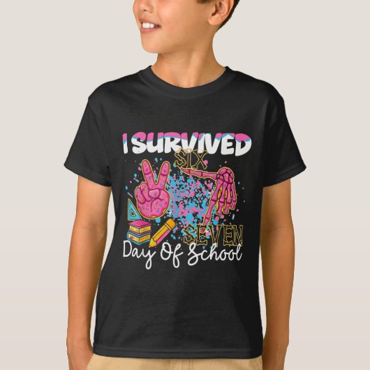 I Survived 67 Days Of School Six Seven Meme Teache T-shirt (Voorkant)