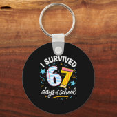I Survived 67 Days Of School Six Seven Sleutelhanger (Voorkant)