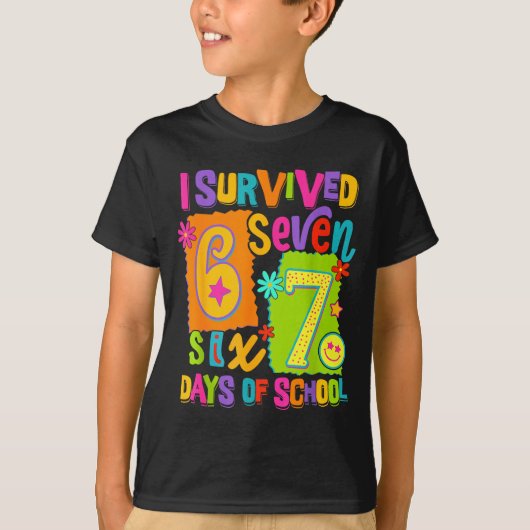 I Survived 67 Days Of School Six Seven Teachers St T-shirt (Voorkant)