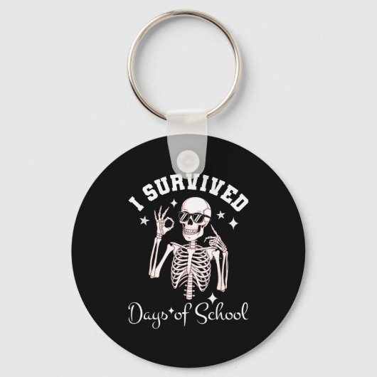 I Survived 67 Days Of School Skeleton Student Teac Sleutelhanger (Voorkant)