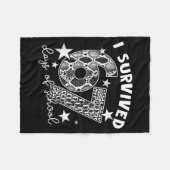 I Survived 67 Days Of School Snake, Alligator Rept Fleece Deken (Voorkant (Horizontaal))