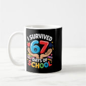 I Survived 67 Days Of School Student Fun Vibe End Koffiemok (Links)