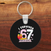 I Survived 67 Days Of School Student Humor Design Sleutelhanger (Voorkant)