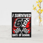I Survived 67 Days Of School Students Teachers 100 Kaart (Gele Bloem)