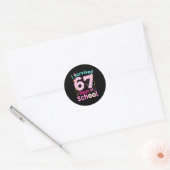 I Survived 67 Days Of School Students Teachers Cut Ronde Sticker (Envelop)