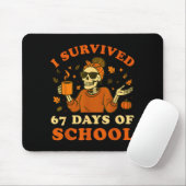 I Survived 67 Days Of School Teacher Skeleton Funn Muismat (Met muis)