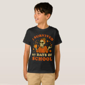 I Survived 67 Days Of School Teacher Skeleton Funn T-shirt (Voorkant volledig)