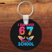 I Survived 67 Days Of School Teachers Students 6 7 Sleutelhanger (Voorkant)