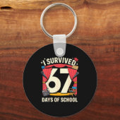 I Survived 67 Days Of School - Teachers Students A Sleutelhanger (Voorkant)
