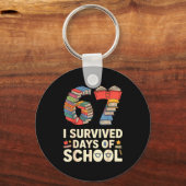 I Survived 67 Days Of School - Teachers Students B Sleutelhanger (Voorkant)