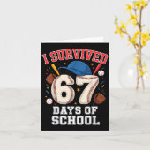I Survived 67 Days Of School Teachers Students Bas Kaart (Gele Bloem)
