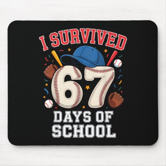 I Survived 67 Days Of School Teachers Students Bas Muismat (Voorkant)