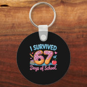 I Survived 67 Days Of School - Teachers Students D Sleutelhanger (Voorkant)