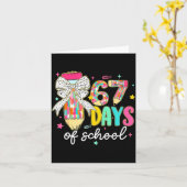I Survived 67 Days Of School Teachers Students Fun Kaart (Gele Bloem)