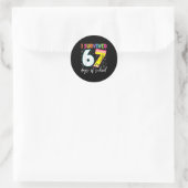 I Survived 67 Days Of School Teachers Students Fun Ronde Sticker (Tas)