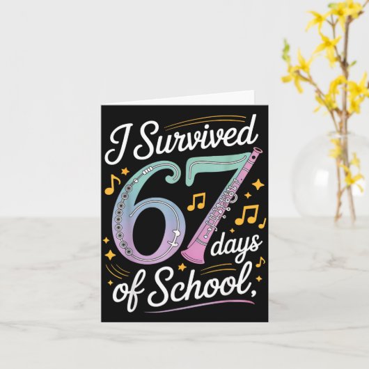 I Survived 67 Days Of School - Teachers Students M Kaart (Gele Bloem)