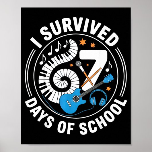 I Survived 67 Days Of School - Teachers Students M Poster (Voorkant)