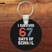 I Survived 67 Days Of School - Teachers Students M Sleutelhanger (Voorkant)