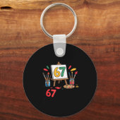 I Survived 67 Days Of School - Teachers Students M Sleutelhanger (Voorkant)