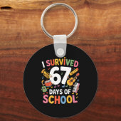 I Survived 67 Days Of School - Teachers Students M Sleutelhanger (Voorkant)