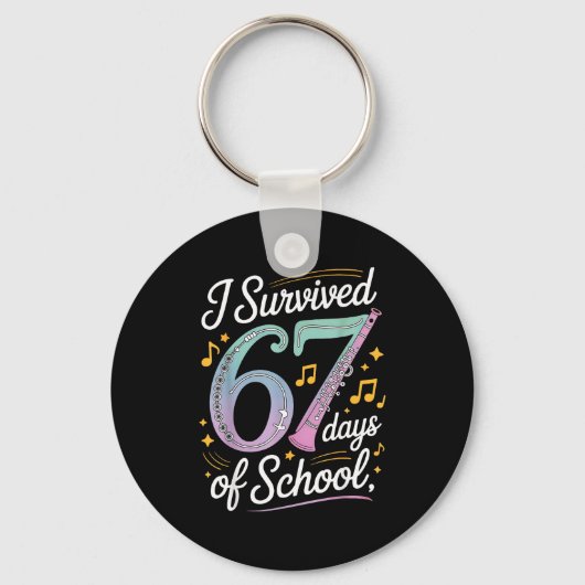 I Survived 67 Days Of School - Teachers Students M Sleutelhanger (Voorkant)