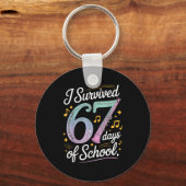 I Survived 67 Days Of School - Teachers Students M Sleutelhanger (Voorkant)