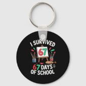 I Survived 67 Days Of School - Teachers Students M Sleutelhanger (Voorkant)