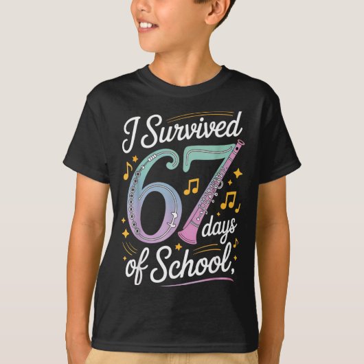 I Survived 67 Days Of School - Teachers Students M T-shirt (Voorkant)