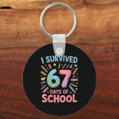 I Survived 67 Days Of School - Teachers Students S Sleutelhanger (Voorkant)