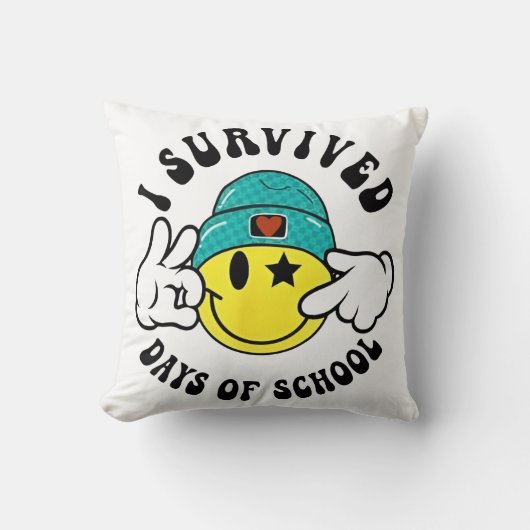 I Survived 67 Days of School Teachers Students Six Kussen (Voorkant)