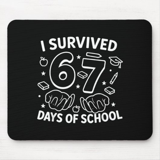 I Survived 67 Days Of School Teachers Students Six Muismat (Voorkant)