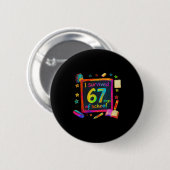 I Survived 67 Days Of School Teachers Students Six Ronde Button 5,7 Cm (Voorkant /achterkant)