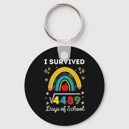 I Survived 67 Days Of School Teachers Students Six Sleutelhanger (Voorkant)