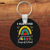 I Survived 67 Days Of School Teachers Students Six Sleutelhanger (Voorkant)